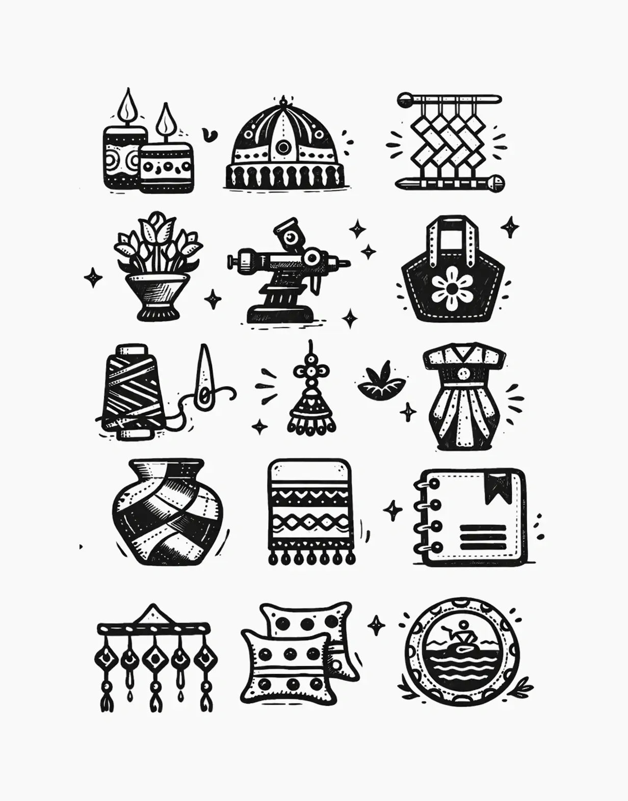 Handcrafted Icons Set